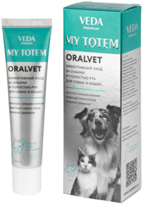 Veda My Totem Oralvet гель для зубов и полости рта собак и кошек, Веда