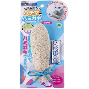 Игрушка Japan Premium Pet из люфы для зубной гигиены с мататаби в форме рыбки, Япон Премиум Пэт