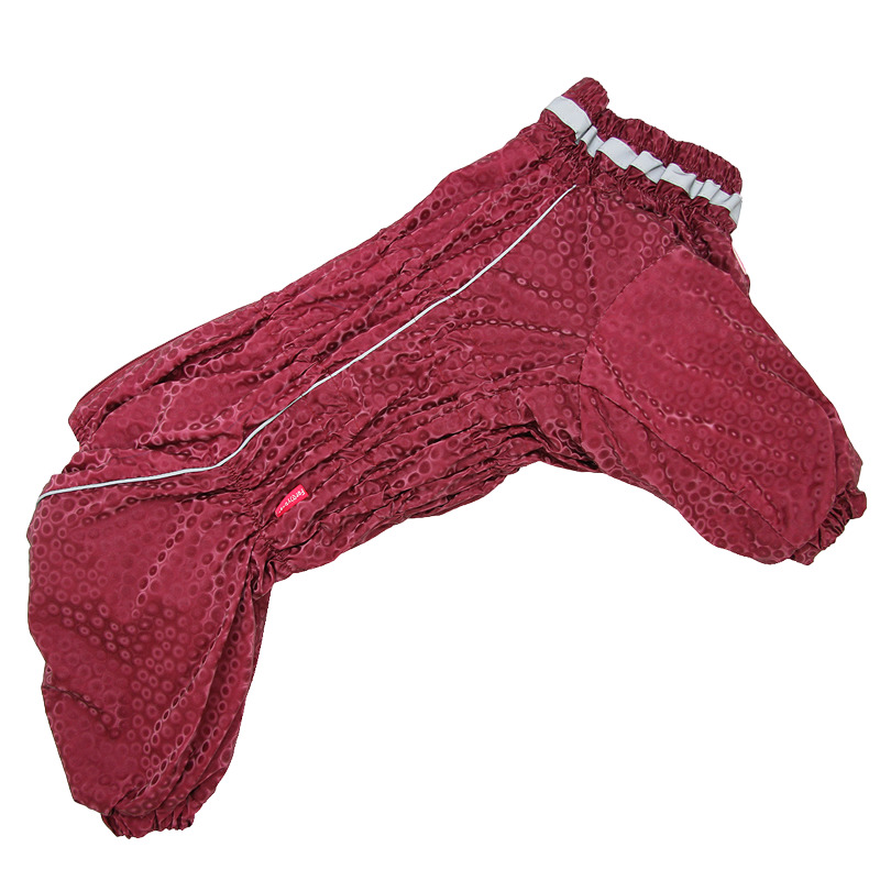 Комбинезон ForMyDogs для девочек средних пород бордовый, ФоМайДог