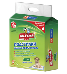 Mr.FreshПеленки Expert Start для собак и кошек 1 шт.  Мистер Фрэш