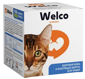 Apicenna Welco лакомство для кошек Здоровая кожа и блестящая шерсть, Апиценна