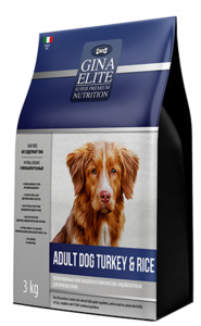 Gina Elite Adult Dog Turkey & Rice, Джина