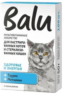 Balu Лакомство мультивитаминное для стерилизованных кошек Здоровье и энергия, Балу