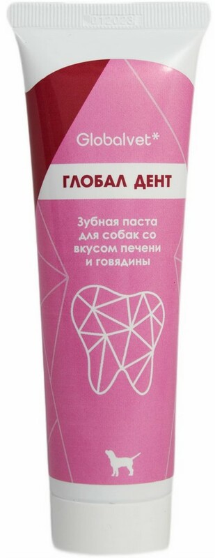 Зубная паста Globalvet для собак cо вкусом печени и говядины, Глобалвет