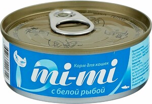 Mi-Mi консервы для кошек с белой рыбой в желе, МиМи 80 г