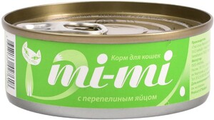Mi-Mi консервы для кошек с перепелиным яйцом в желе, МиМи