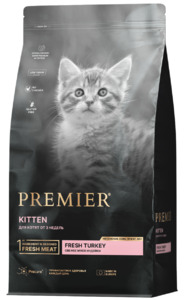 Premier Cat Kitten свежее мясо индейки, Премьер 2кг