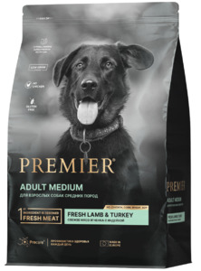 Premier Dog Lamb&Turkey Adult Medium, Премьер 1кг
