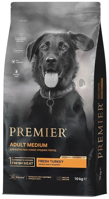 Premier Dog Turkey Adult Medium, Премьер
