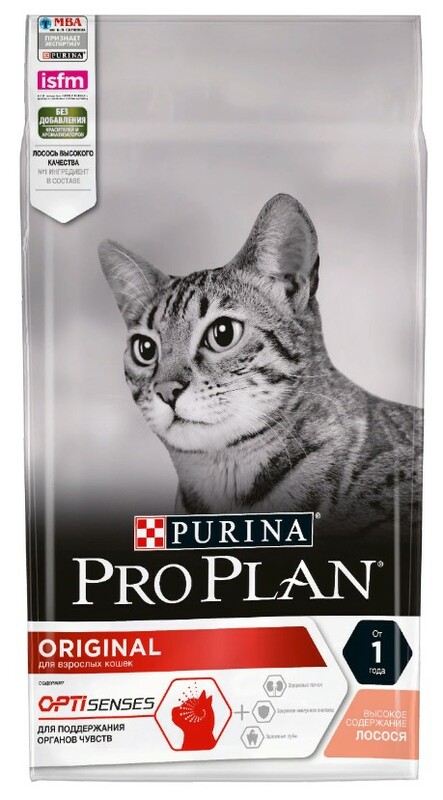 Pro Plan Adult для поддержания здоровья органов чувств, с лососем, ПроПлан