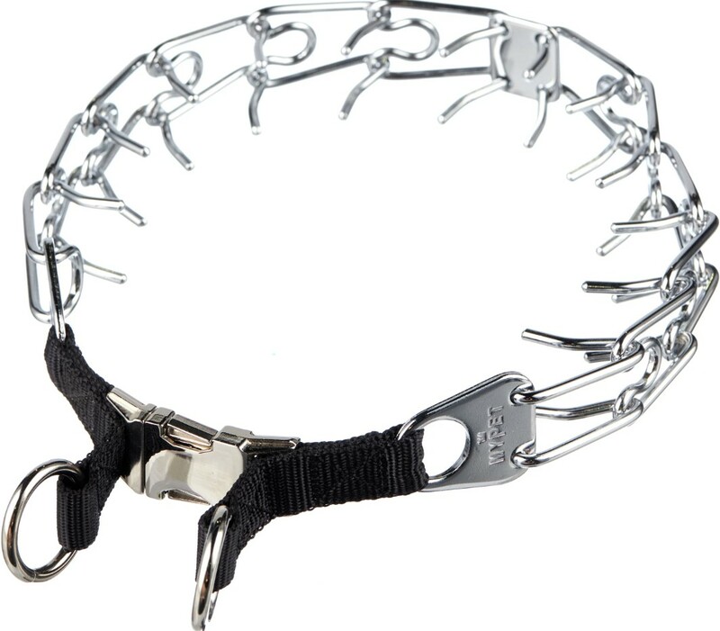 Ошейник строгий MyPet с пряжкой и разворотной пластиной, МайПет