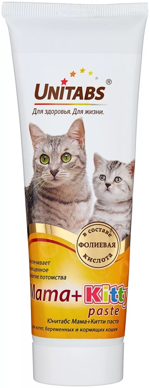 Паста Юнитабс Mama+Kitty для котят, кормящих и беременных кошек, Unitabs