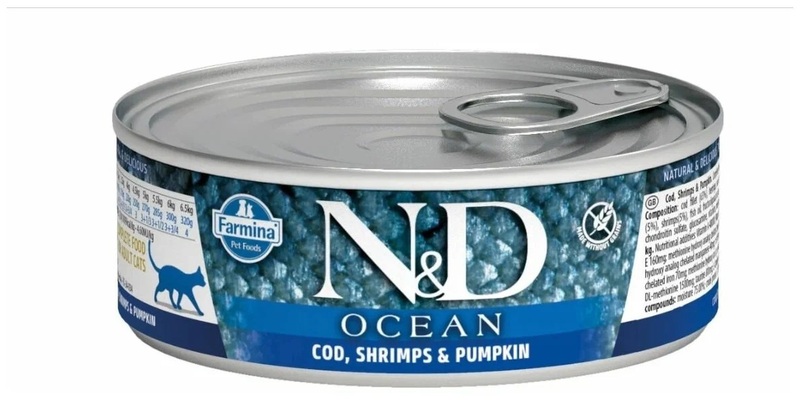 Farmina N&D wet food Фармина с треской, тыквой и креветкой