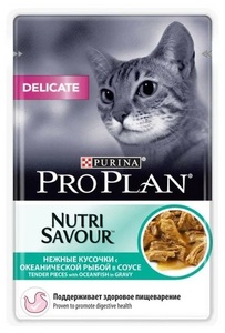 Pro Plan Pouch Delicate океаническая рыба в соусе, Про План