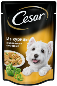 Цезарь пауч курица с овощами для собак, Cesar 100 г