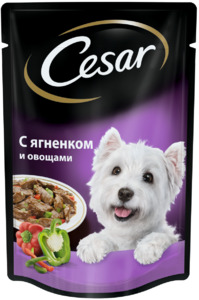 Цезарь пауч ягненок с овощами для собак, Cesar