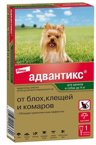 Адвантикс для собак, 1 пипетка 4-10 кг