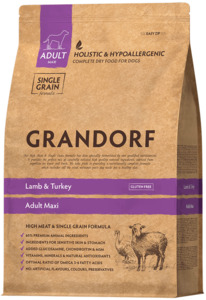 Grandorf Maxi Lamb&Turkey для собак крупных пород, Грандорф 3кг+3кг