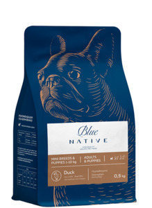 Blue Native Holistic сухой корм для собак мелких пород и щенков утка, Блю Нэтив