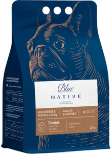 Blue Native Holistic сухой корм для собак мелких пород и щенков кролик, Блю Нэтив 0,5кг