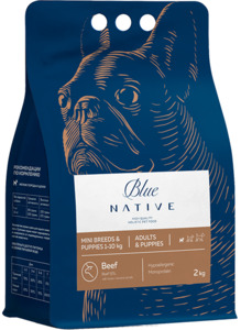 Blue Native Holistic сухой корм для собак мелких пород и щенков говядина, Блю Нэтив 2кг