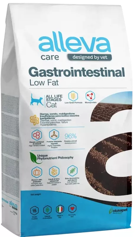 Alleva Care Cat Gastrointestinal Low Fat, Аллева Кэр