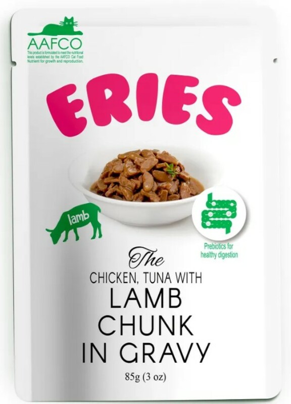 Пауч Pettric Eries ягненок с тунцом и курицей кусочки в соусе, Петтрик