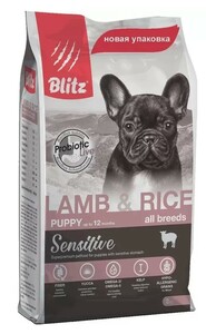 Blitz Sensetive Puppy для щенков с ягненком, Блитс 2 кг ягненок