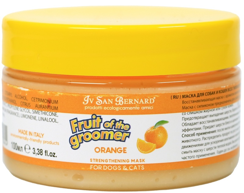 Восстанавливающая маска ISB Fruit of the Groomer Orange для слабой выпадающей шерсти, Ив Сан Бернард