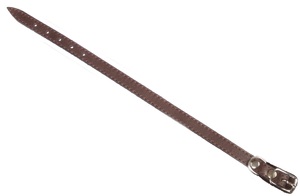 Ошейник кожаный строченый Dogger 18-28 см, Доггер 18-28 см коричневый