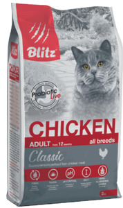 Blitz Classic для кошек с курицей, Блиц 2 кг