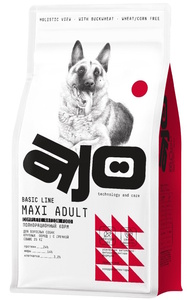 Корм AJO Maxi adalt с индейкой и гречкой, Аджо 2 кг