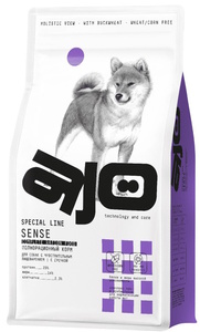 Корм AJO Sense с индейкой, ягненком и гречкой, Айо