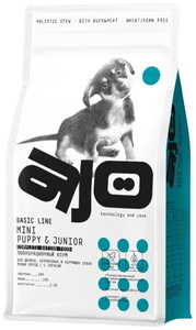 Корм AJO Mini Puppy & Junior с гречкой, Аджо 2 кг