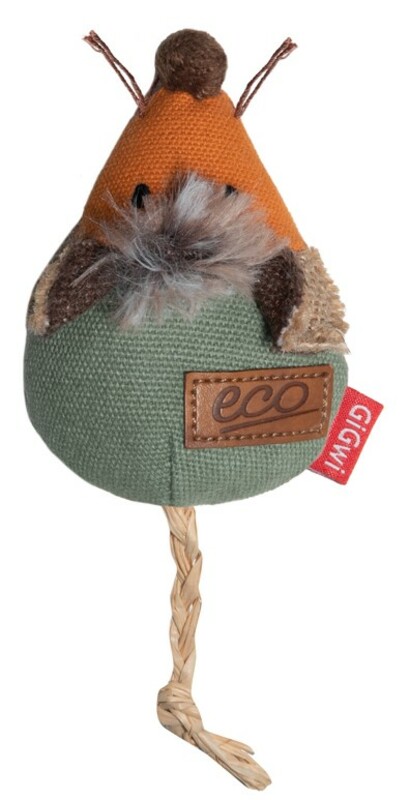 Игрушка GiGwi Catch & Scratch Eco Мышка со звуковым чипом, ГиГви