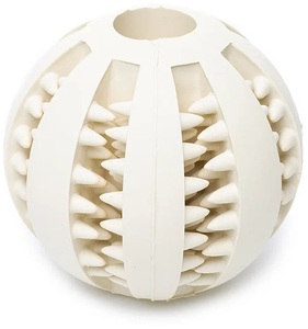 Игрушка для собак резиновая Duvo+ Мяч зубочистик 5см, Дуво белый