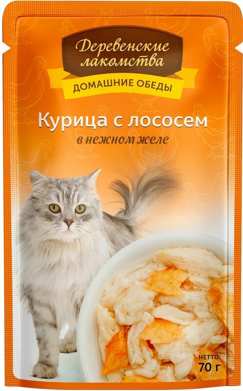 Деревенские лакомства Домашние обеды курица с лососем в желе