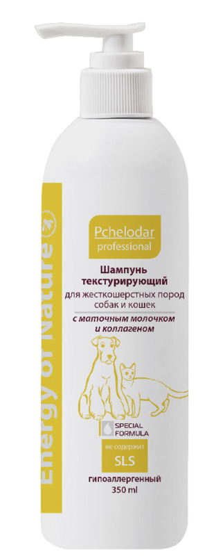 Пчелодар Шампунь текстурирующий для жесткошерстных собак и кошек