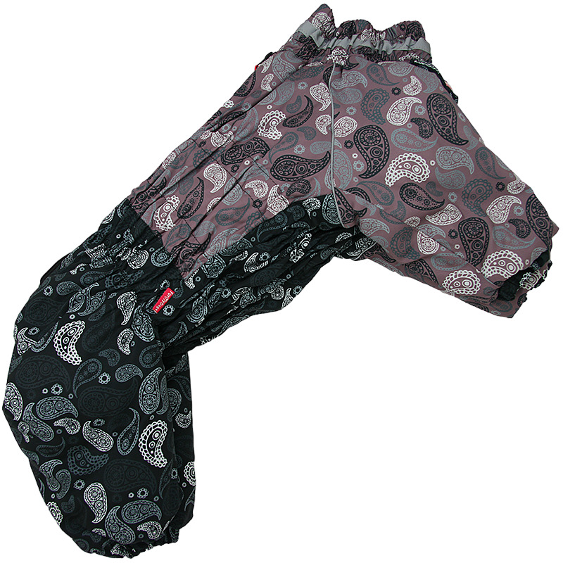 Комбинезон ForMyDogs Пэйсли коричнево-черный для девочек, ФоМайДог