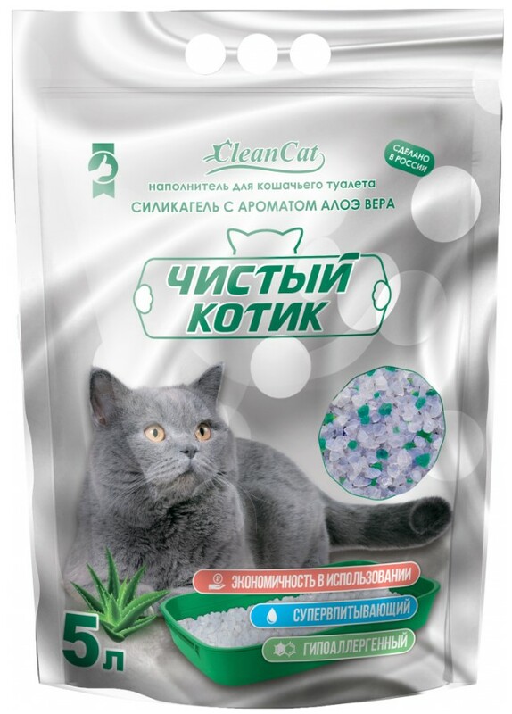 Наполнитель Чистый котик колотый с ароматом алоэ вера