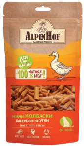AlpenHof Мини колбаски баварские из утки для кошек, АлпенХоф 50 г
