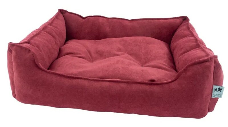 Лежанка Прайд велюровая Лучшие Друзья бордовая, Pride