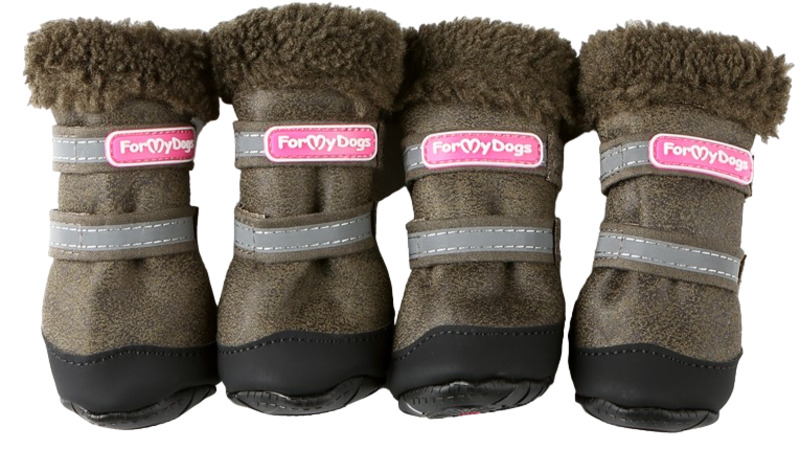 Сапоги ForMyDogs зимние с усиленным носком оливковые, ФоМайДог