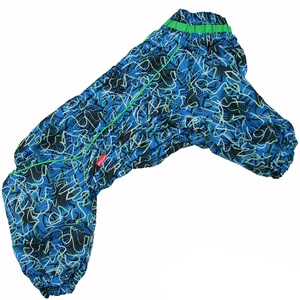 Комбинезон ForMyDogs сине/зеленый для мальчика, ФоМайДог A3 (спина 40 см, грудь 60 см)