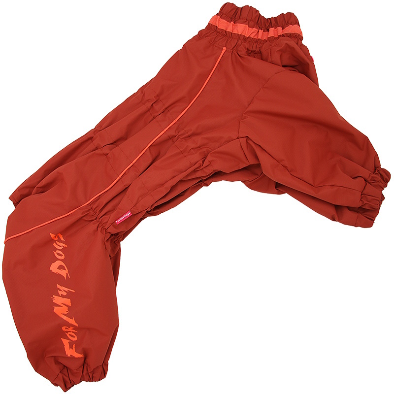 Комбинезон ForMyDogs для девочек коричневый/оранжевый, ФоМайДог