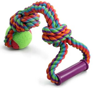 Верёвка с ручкой, 2 узла и мяч Triol, Триол