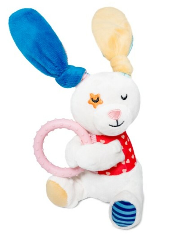 Игрушка GiGwi Plush Friendz Заяц с кольцом, ГиГви