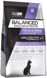 Vitalcan Balanced Cat Adult Exclusive Recipe с курицей и рисом, Виталкан 3 кг