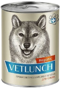 Vetlunch Hepatic собак, Ветланч 340 г