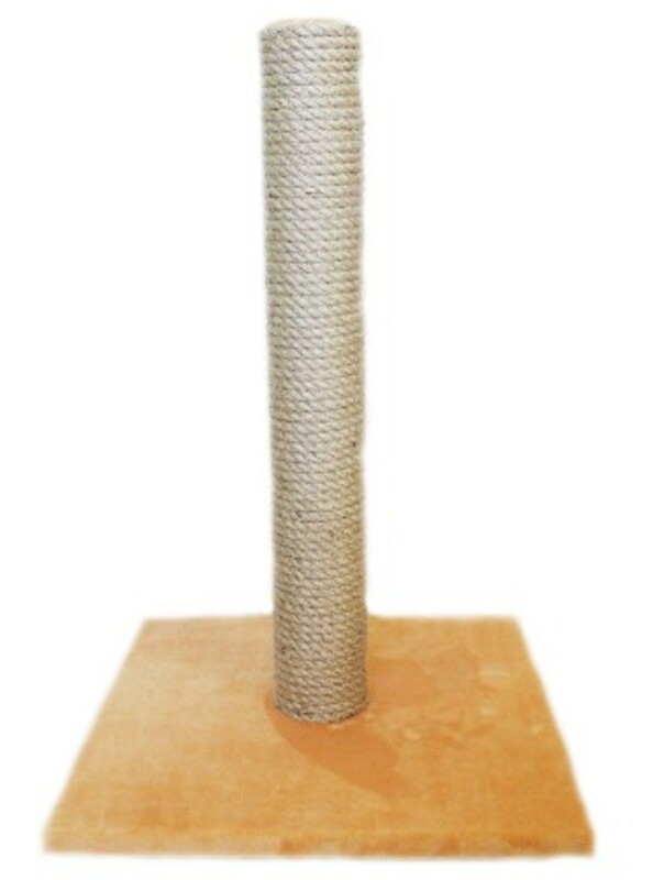 Когтеточка столбик Xody джут+мех плюш, Ксоди